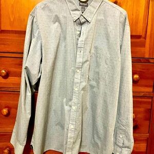 Van Heusen Gray Casual Button Down Shirt - XL
